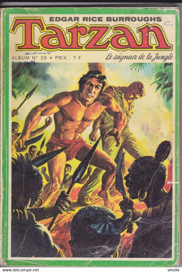 PIE.21-TPL-030. BD. TARZAN. EDGAR RICE BURROUGHS. ALBUM N° 26 AVEC LES MENSUELS N° 35. 37. 38. - Tarzan