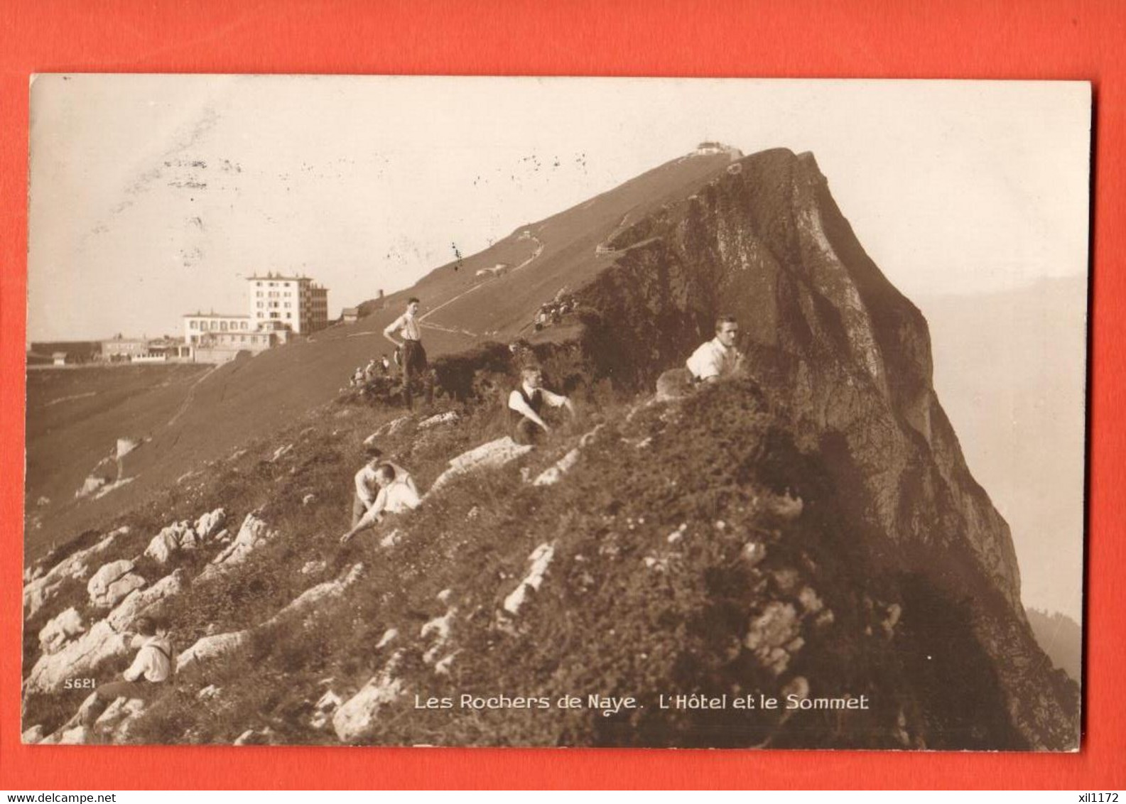 ZOX-24 Rochers De Naye Hòtel Et Le Sommet. Sepia. Circulé 1910 - Roche