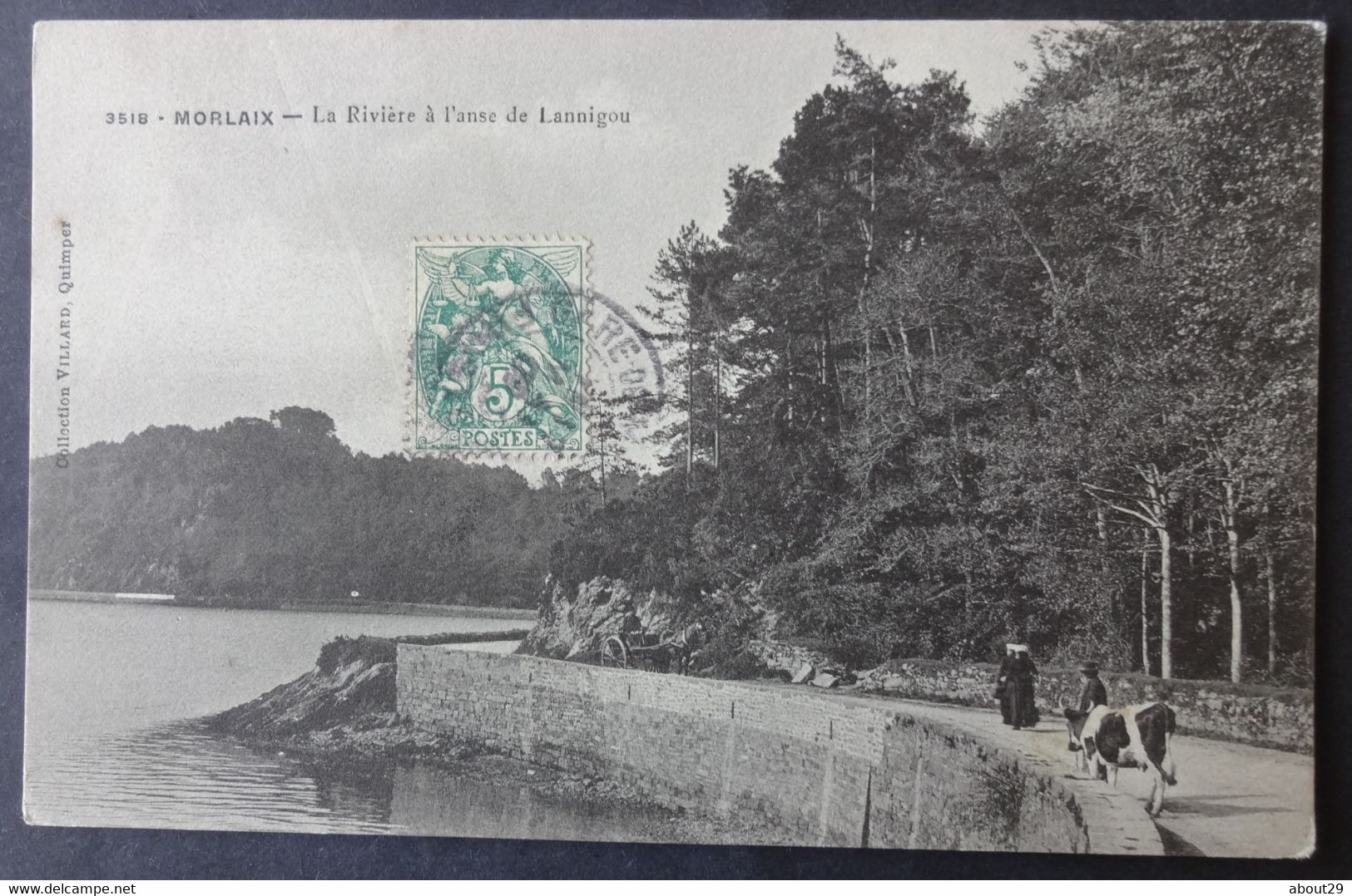 CPA 29 MORLAIX - La Rivière à L'anse De Lannigou - Villard 3518 - Réf. B 136 - Morlaix