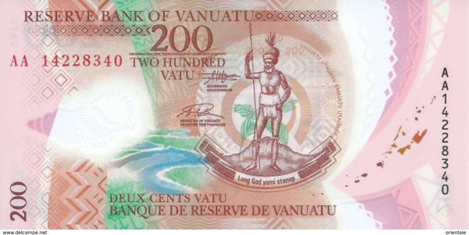 VANUATU P. 12 200 V 2014 UNC - Vanuatu