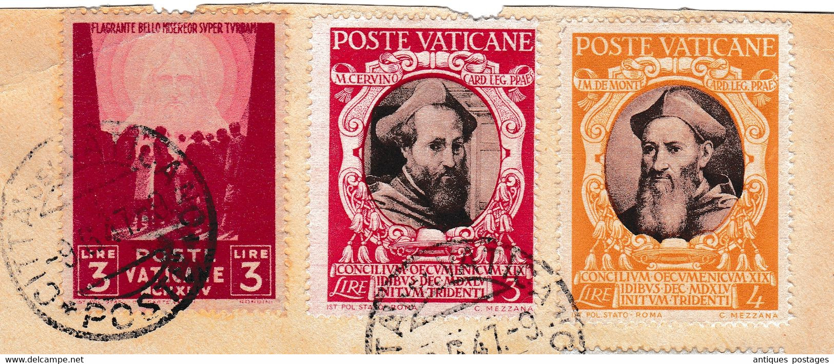 Lettre Vatican 1947 Città Del Vaticano Ennetbaden Suisse Svizzera Poste Vaticane CONCILIUM OECUMENICUM - Briefe U. Dokumente