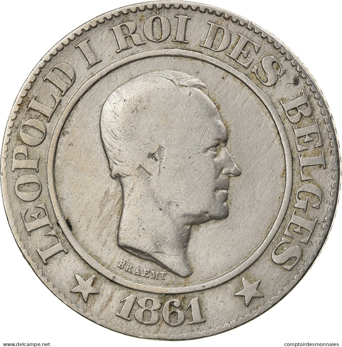 Monnaie, Belgique, Leopold I, 20 Centimes, 1861, TB+, Copper-nickel, KM:20 - 20 Cents