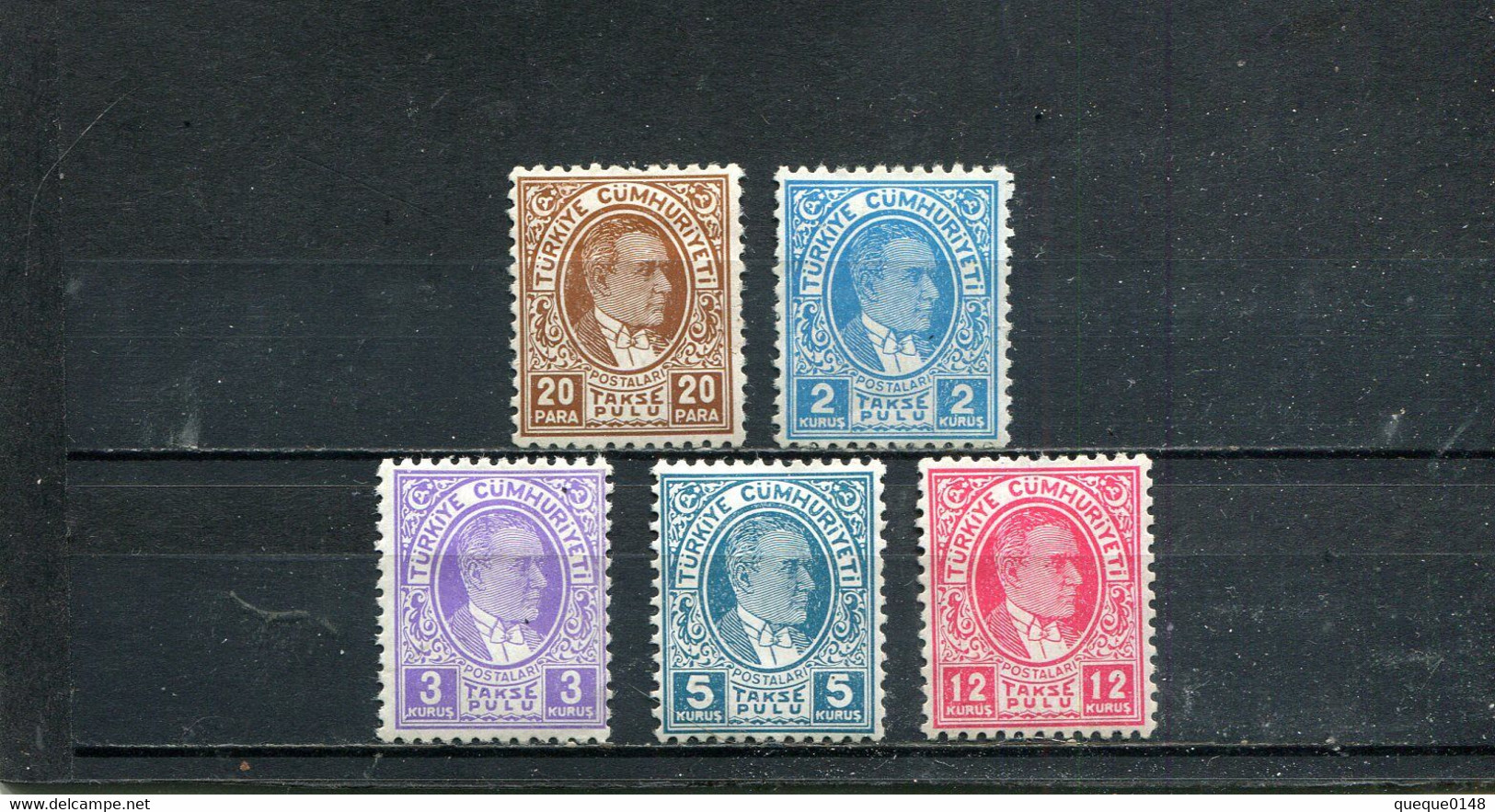Turquie 1936 Yt 69-73 * Timbres-taxe - Neufs