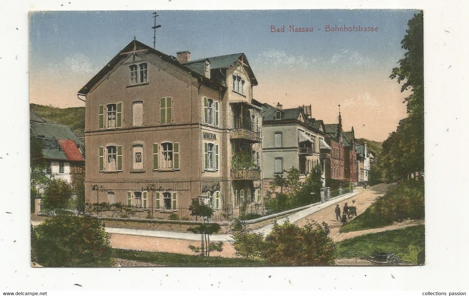 JCR , Cp , Allemagne , BAD NASSAU , Bahnhofstrasse ,écrite - Nassau