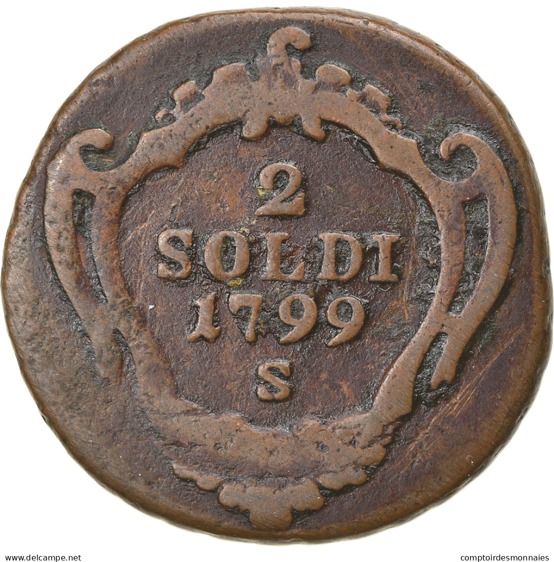 Monnaie, États Italiens, GORIZIA, Francesco II, 2 Soldi, 1799, Schm, TB - Gorizien