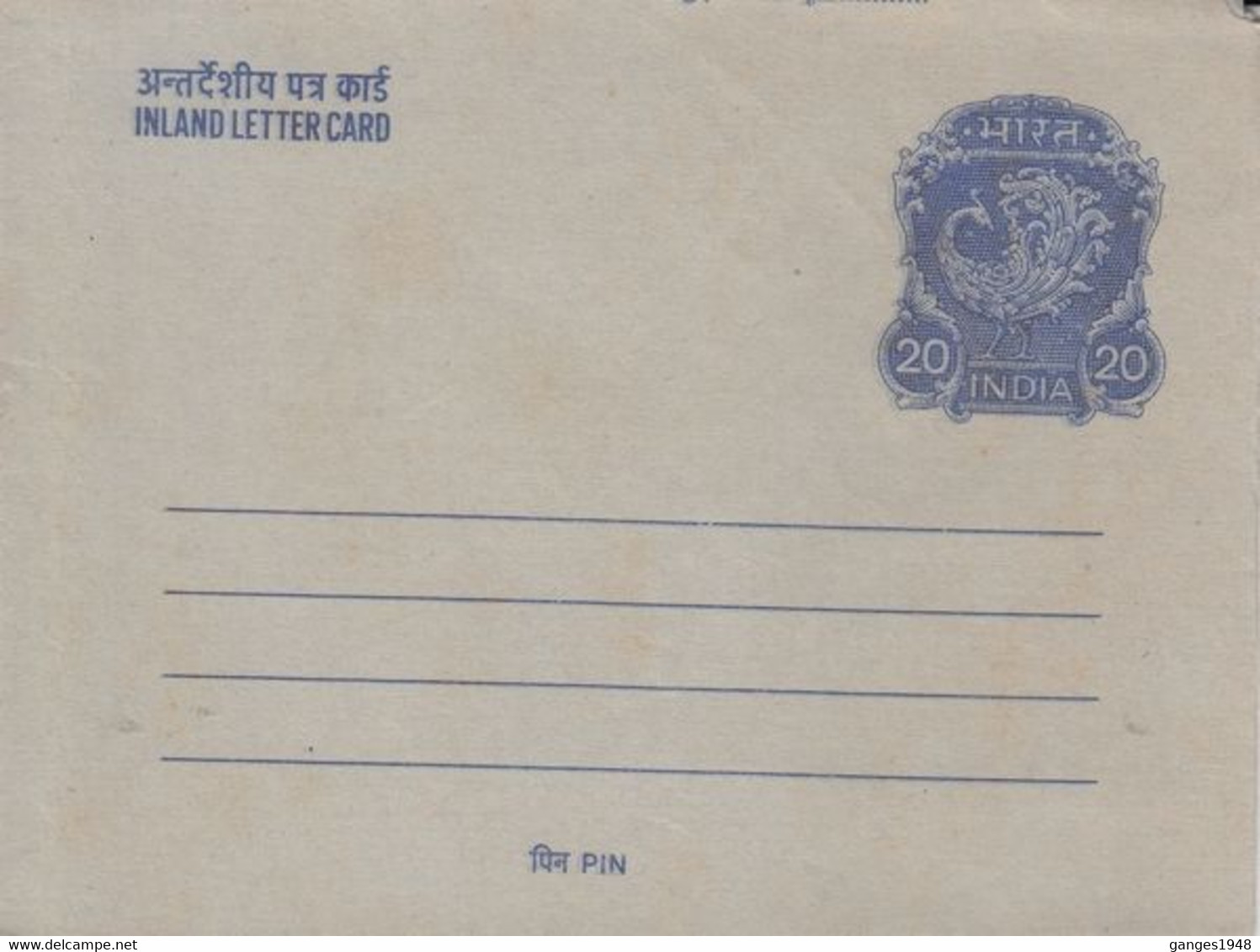 India  1970's    20P  Inland Letter  #  74241  Inde Indien - Inland Letter Cards