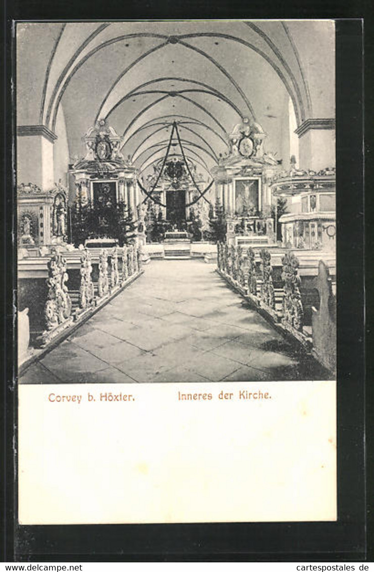 AK Corvey B. Höxter, Inneres Der Kirche - Hoexter