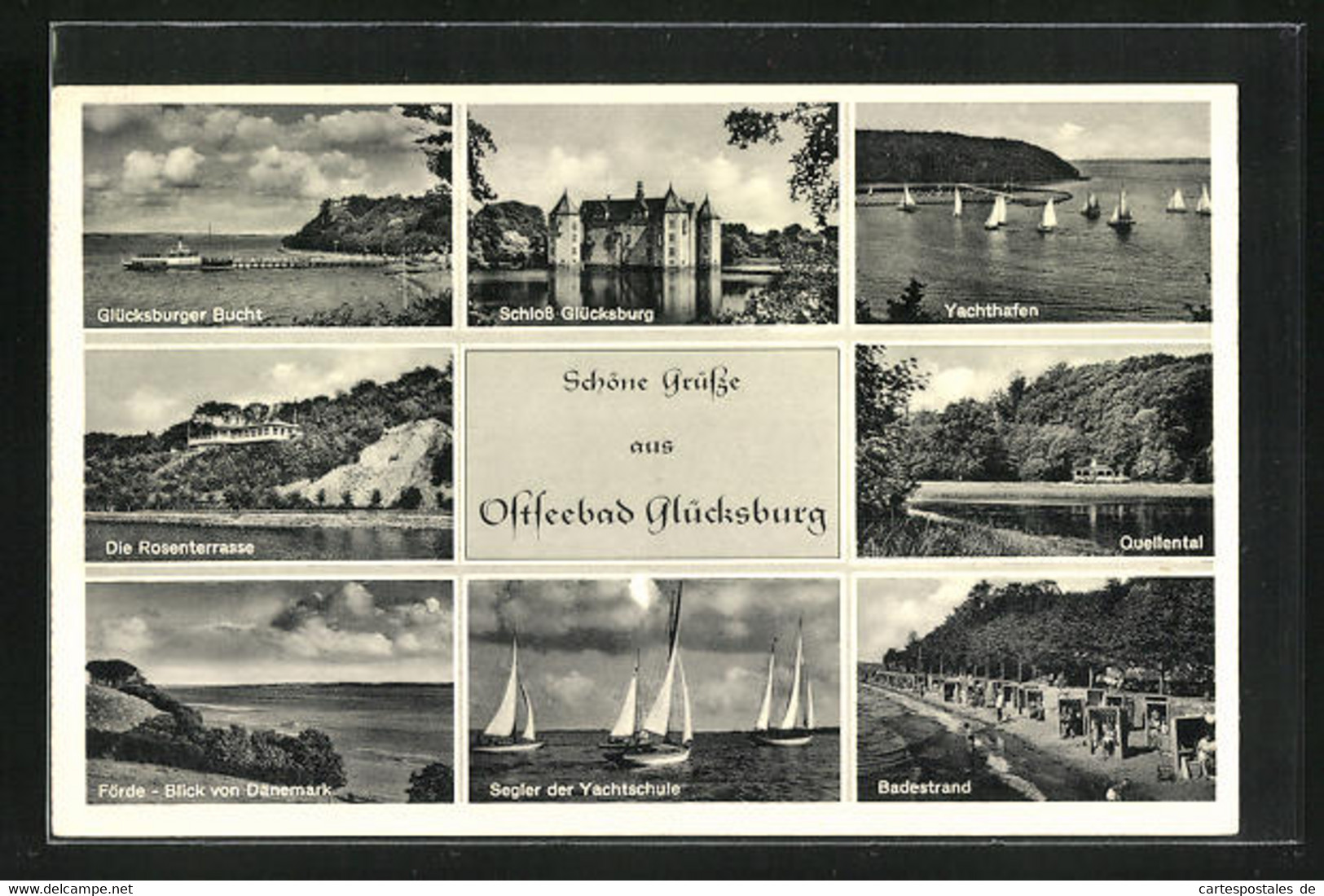 AK Glücksburg, Schloss, Yachthafen, Badestrand - Gluecksburg