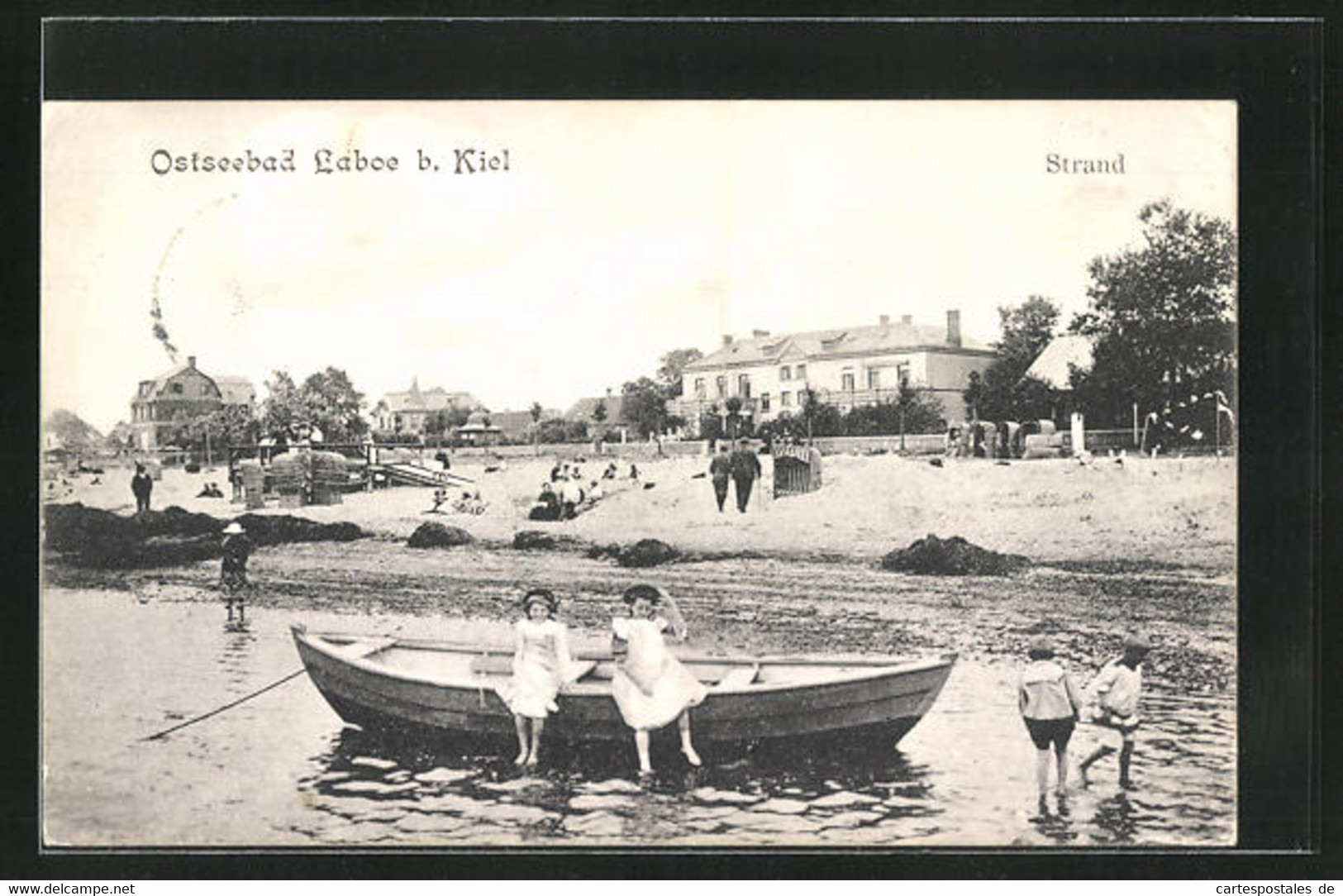 AK Laboe B. Kiel, Kinder Spielen Am Strand - Laboe