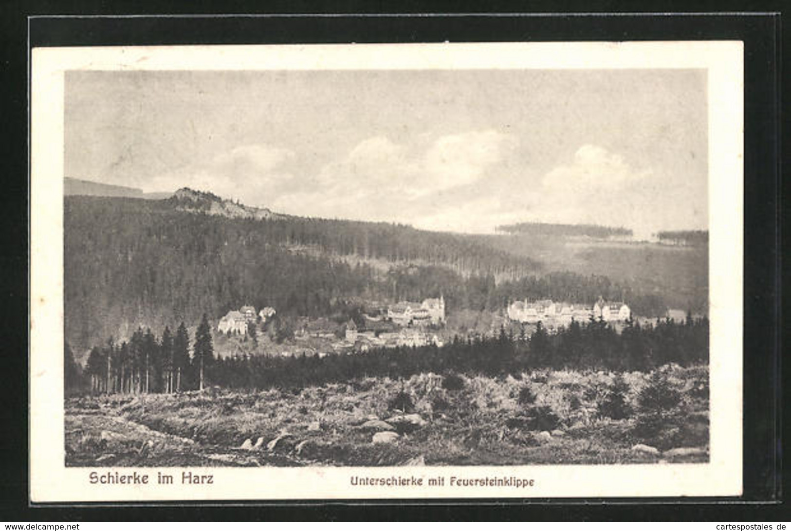 AK Schierke /Harz, Unterschierke Mit Feuersteinklippe - Schierke