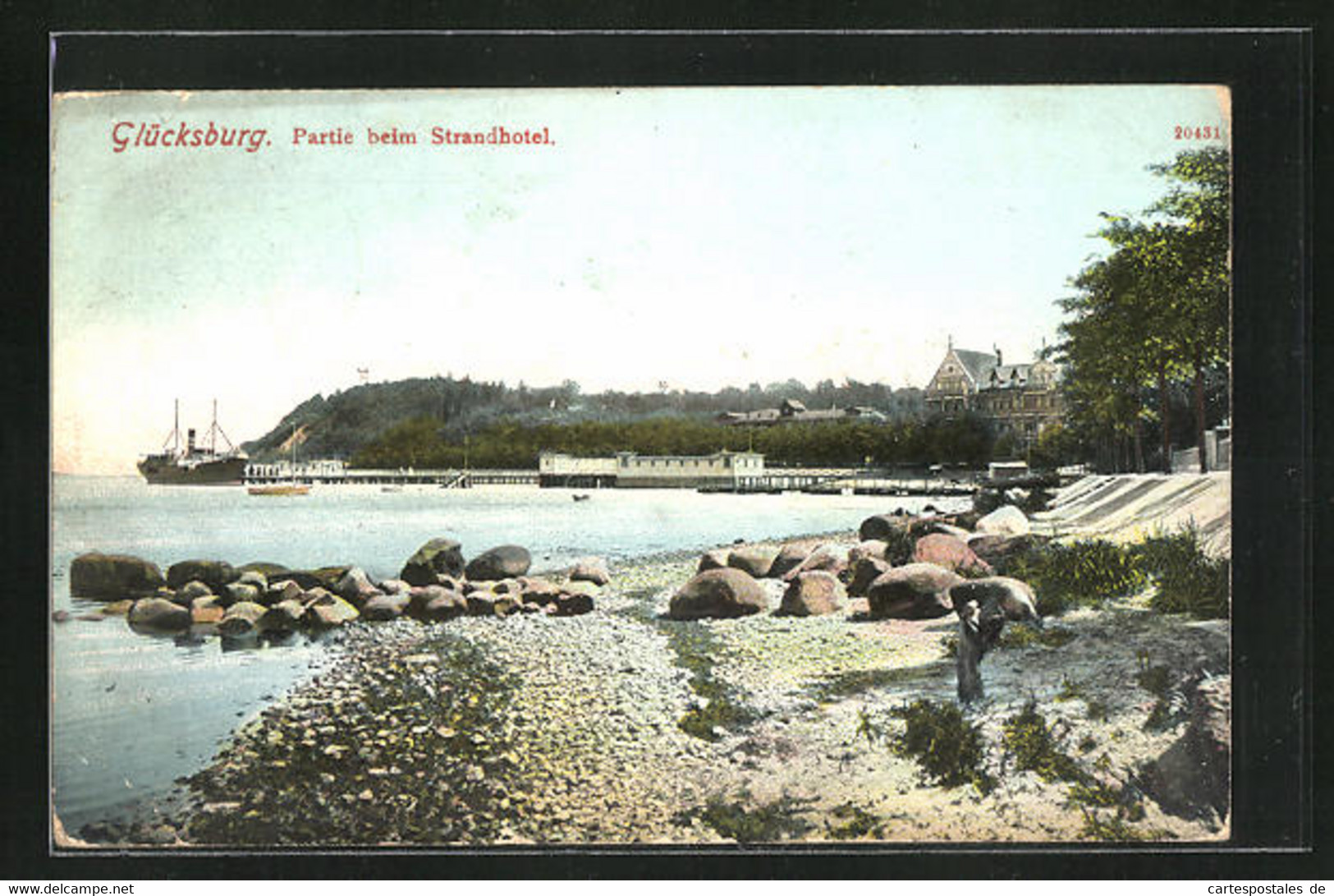 AK Glücksburg, Partie Beim Strandhotel - Glücksburg