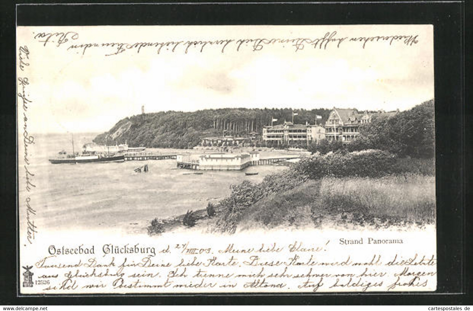 AK Glücksburg, Strandpanorama - Glücksburg