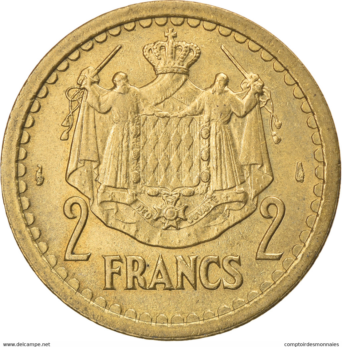 Monnaie, Monaco, Louis II, 2 Francs, 1943, Paris, TTB, Aluminium, Gadoury:MC134 - 1922-1949 Louis II