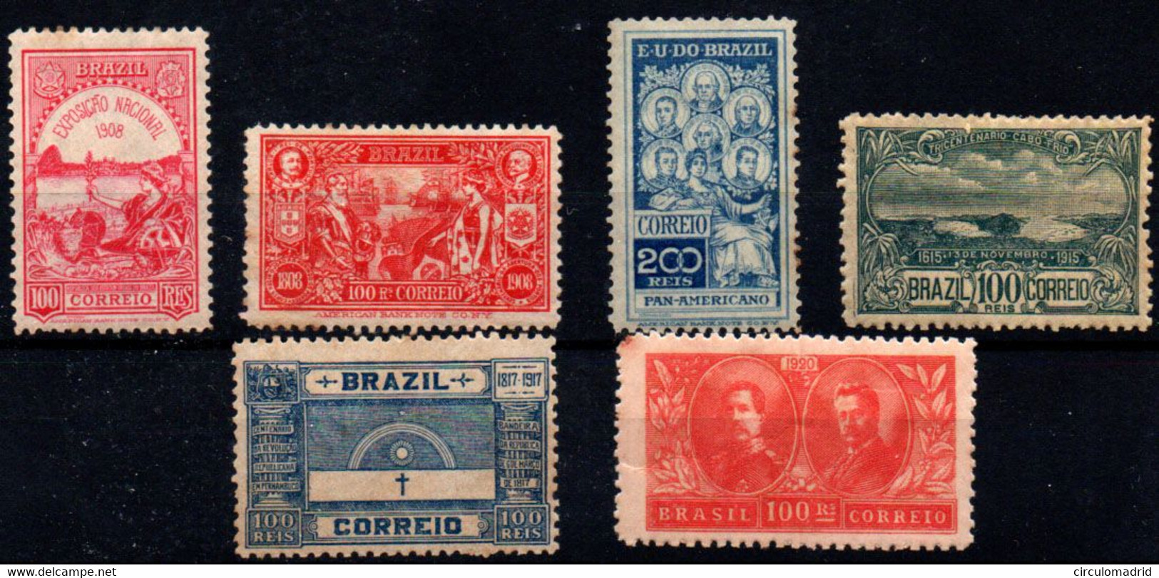 Brasil Nº 142/4, 147, 149, 182. Año 1908/20 - Nuovi