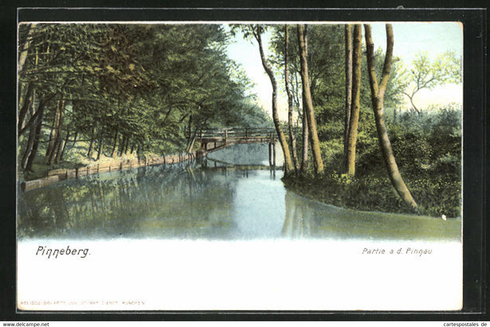 AK Pinneberg, Partie An Der Pinnau Mit Brücke - Pinneberg