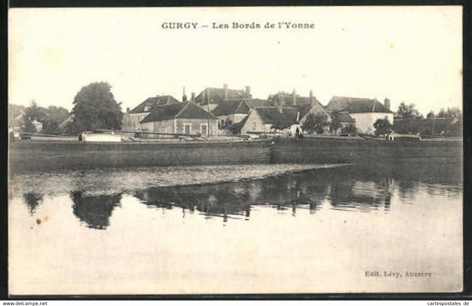 CPA Gurgy, Les Bords De L`Yonne - Gurgy