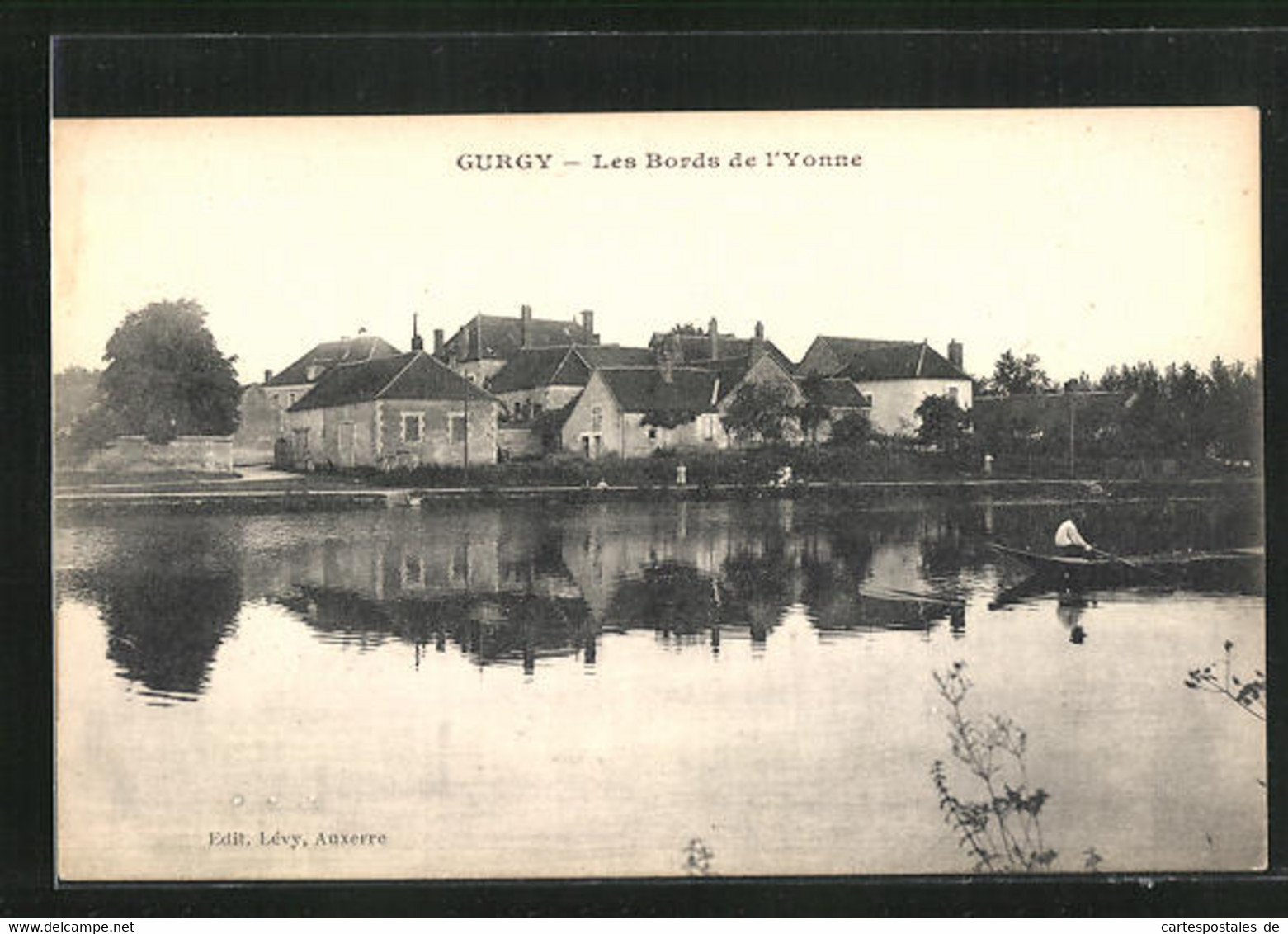 CPA Gurgy, Les Bords De L`Yonne - Gurgy