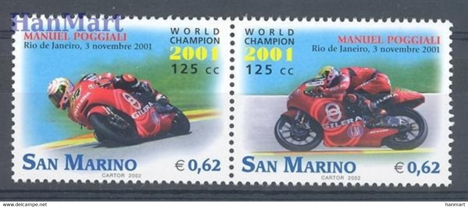 San Marino 2002 Mi 2010-2011 MNH  (ZE2 SMRpar2010-2011) - Cars