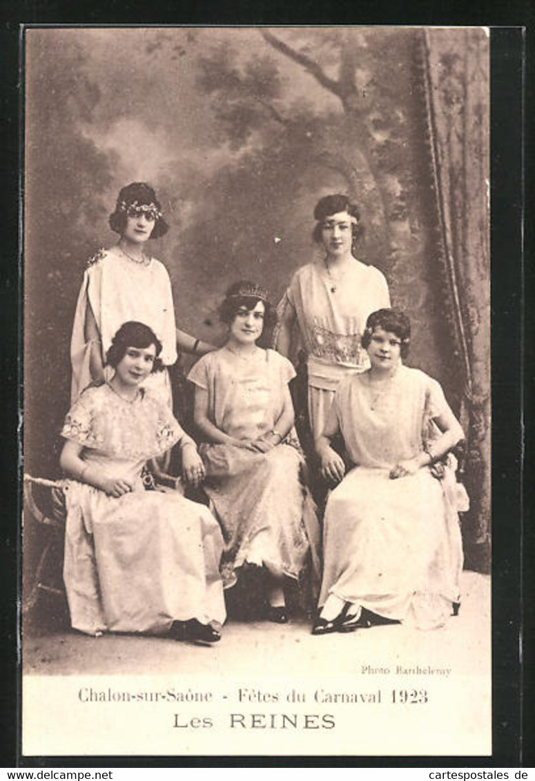 AK Chalon Sur Saone, Fetes Du Carnaval 1923, Les Reines, Fasching - Carnaval