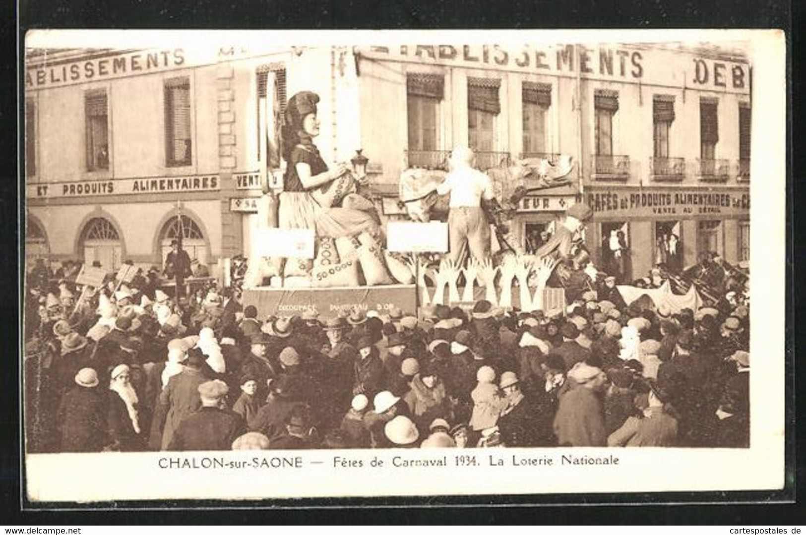 AK Chalon Sur Saone, Fetes De Carnaval 1934, La Loterie Nationale, Fasching - Carnaval