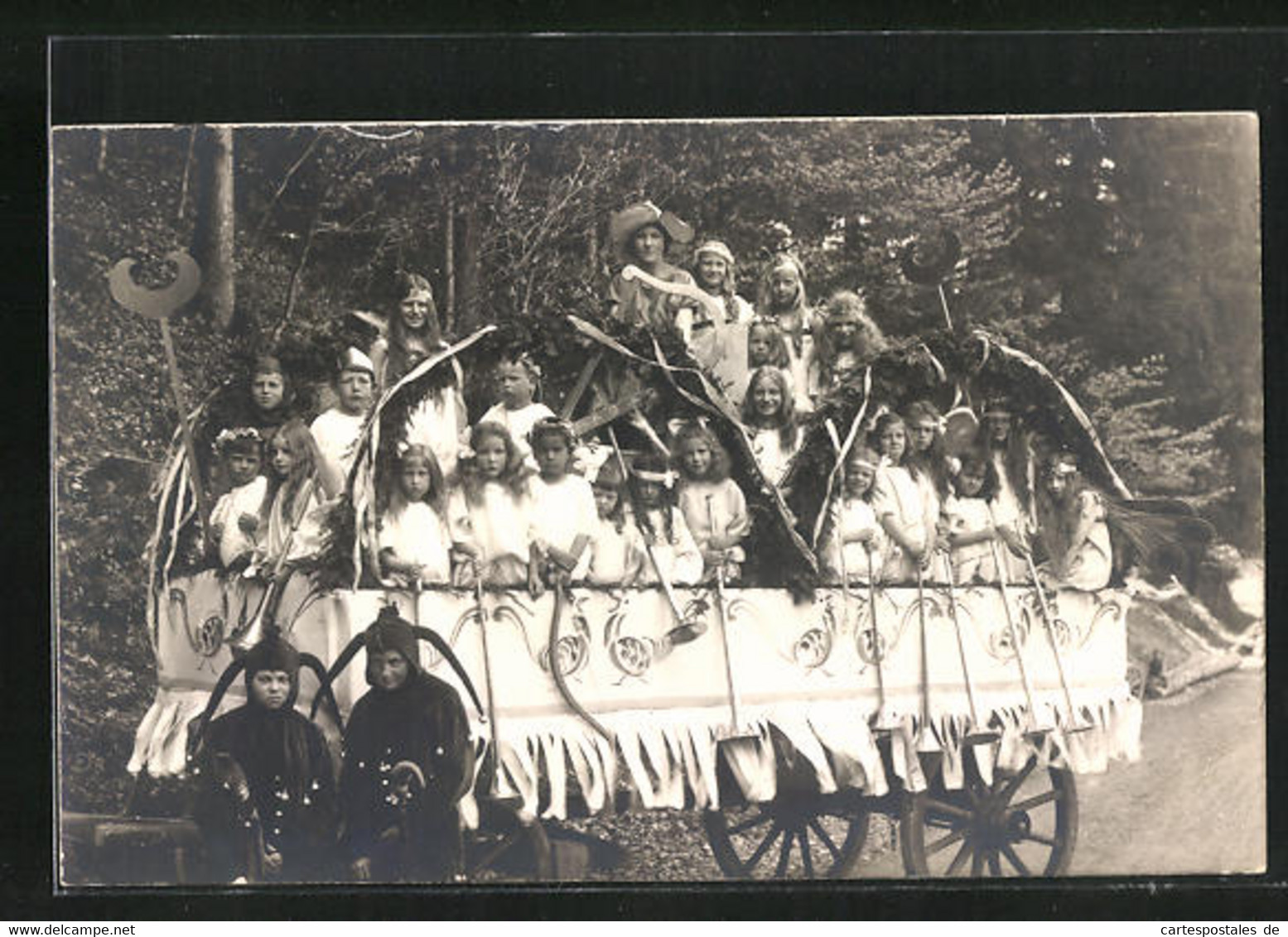 Foto-AK Steffisburg, Oberl. Musiktag 6. Mai 1923, Festwagen - Steffisburg