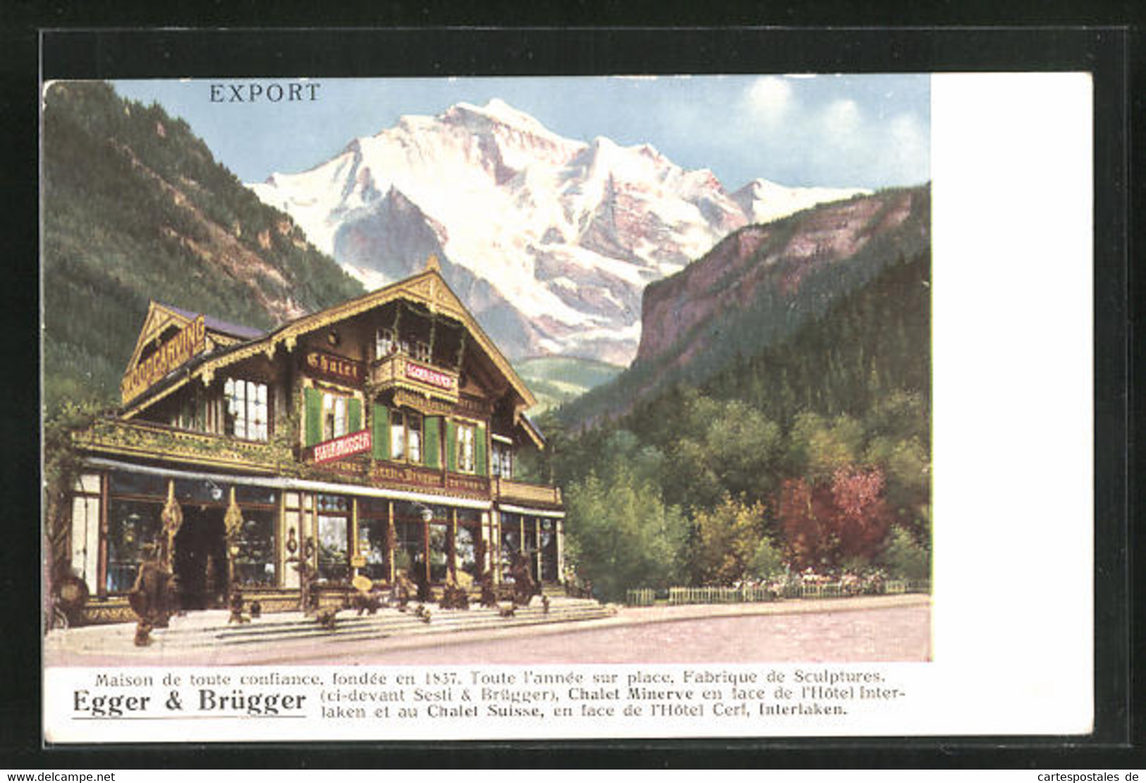 AK Interlaken, Gasthaus Egger & Brügger - Brügg