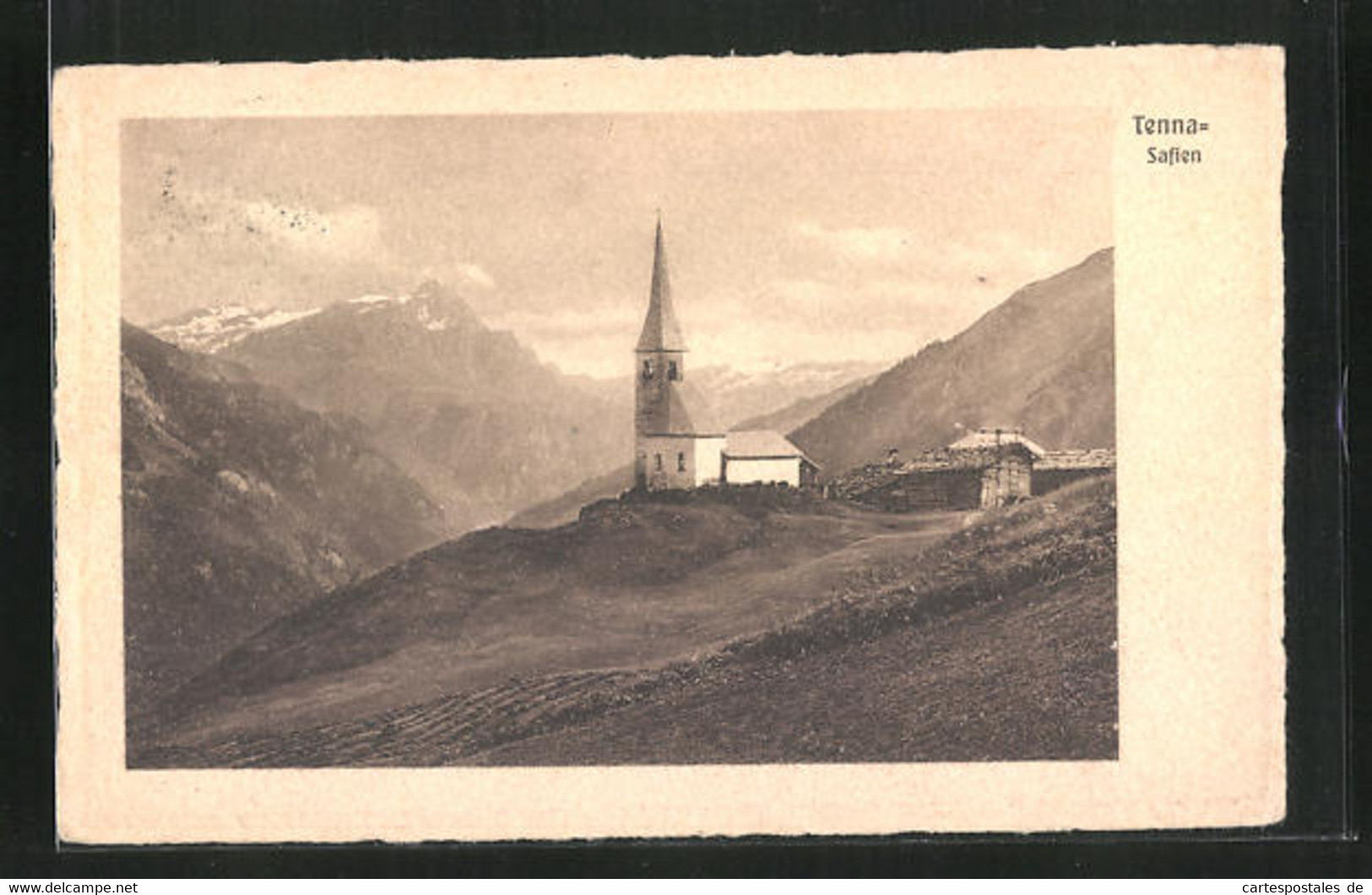 AK Tenna /Safien, Kirche Einsam In Den Bergen - Tenna