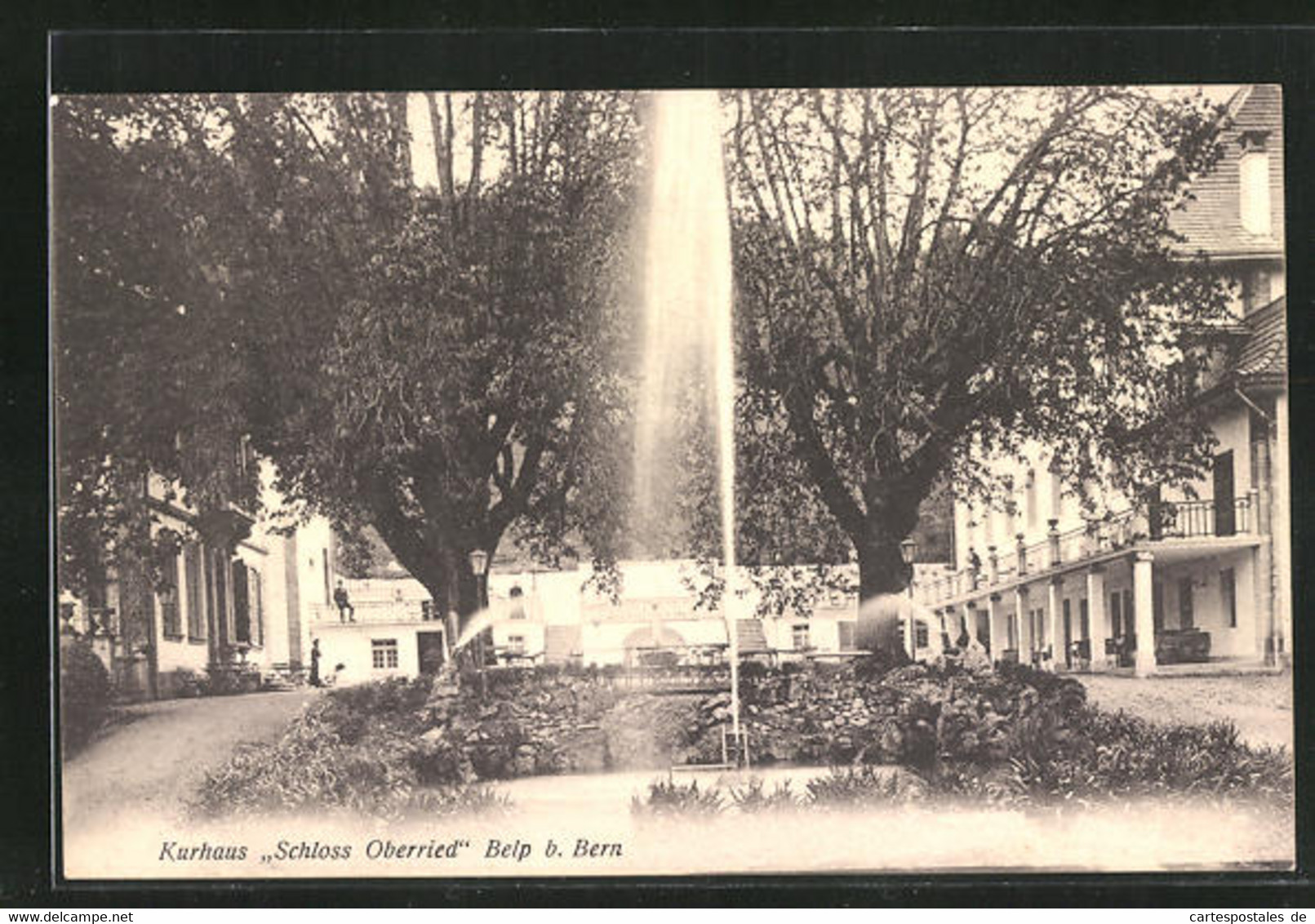 AK Belp B. Bern, Kurhaus Schloss Oberried Mit Springbrunnen - Belp