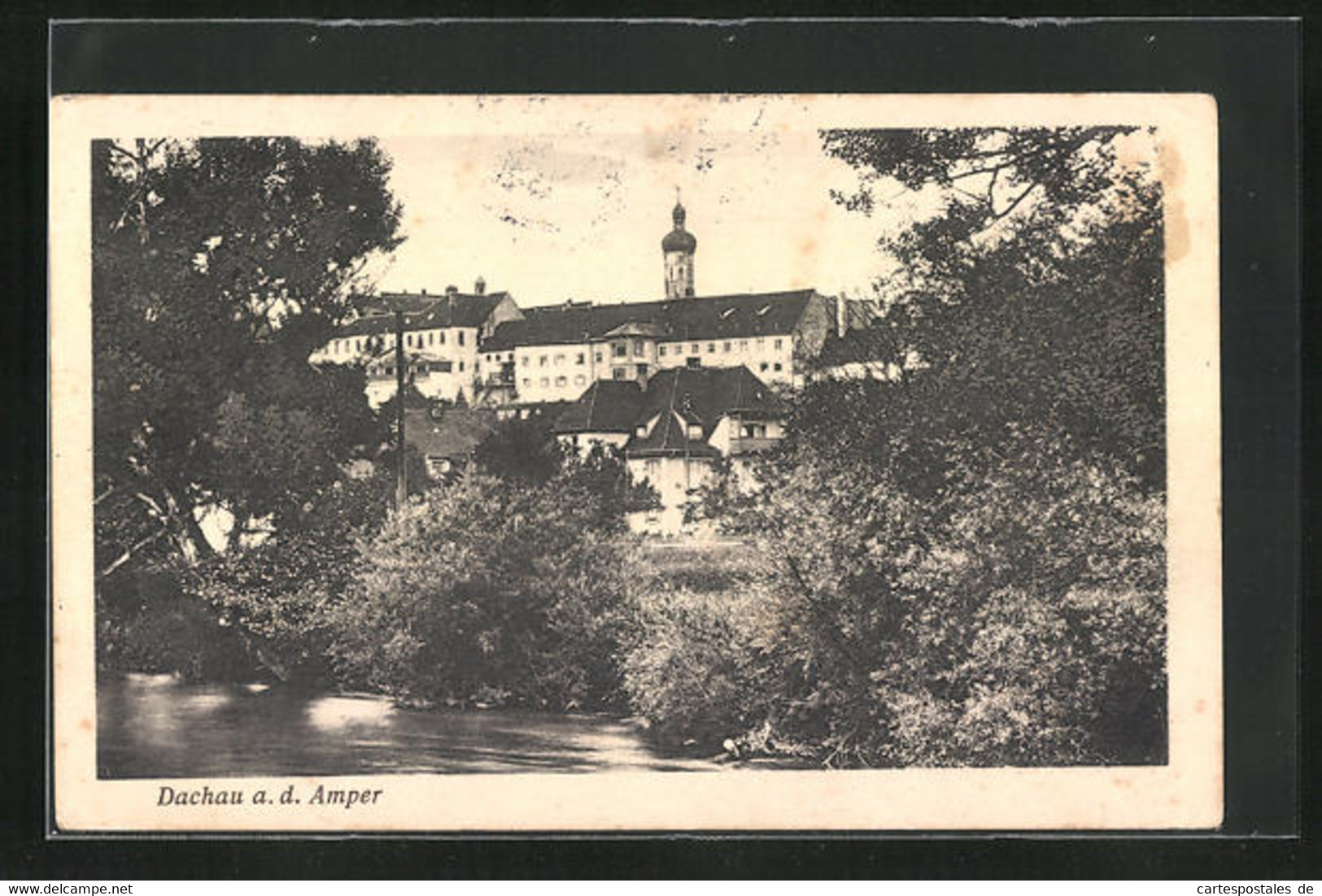 AK Dachau, Teilansicht Von Der Amper Aus Gesehen - Dachau