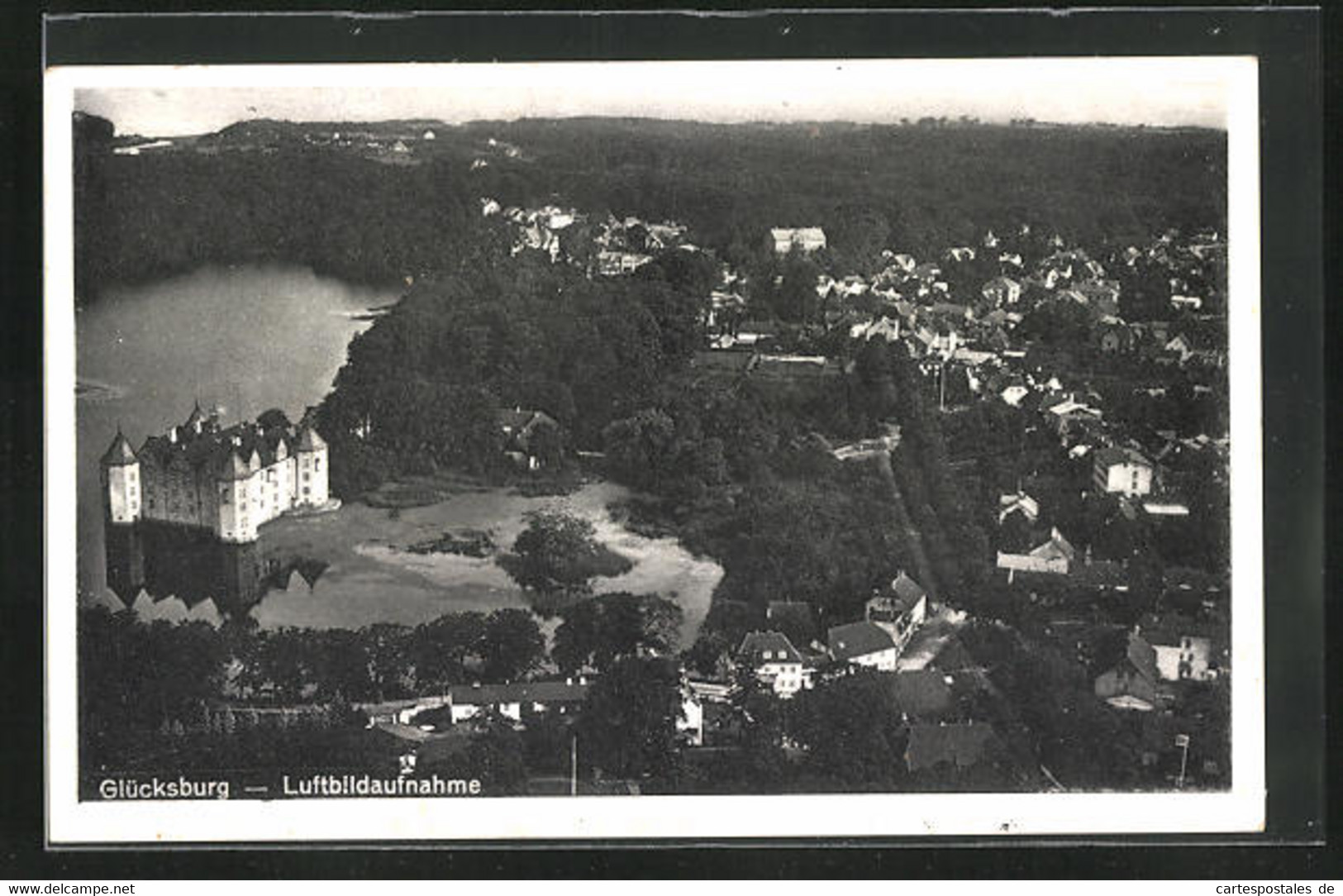 AK Glücksburg, Ortsansicht, Fliegeraufnahme - Glücksburg