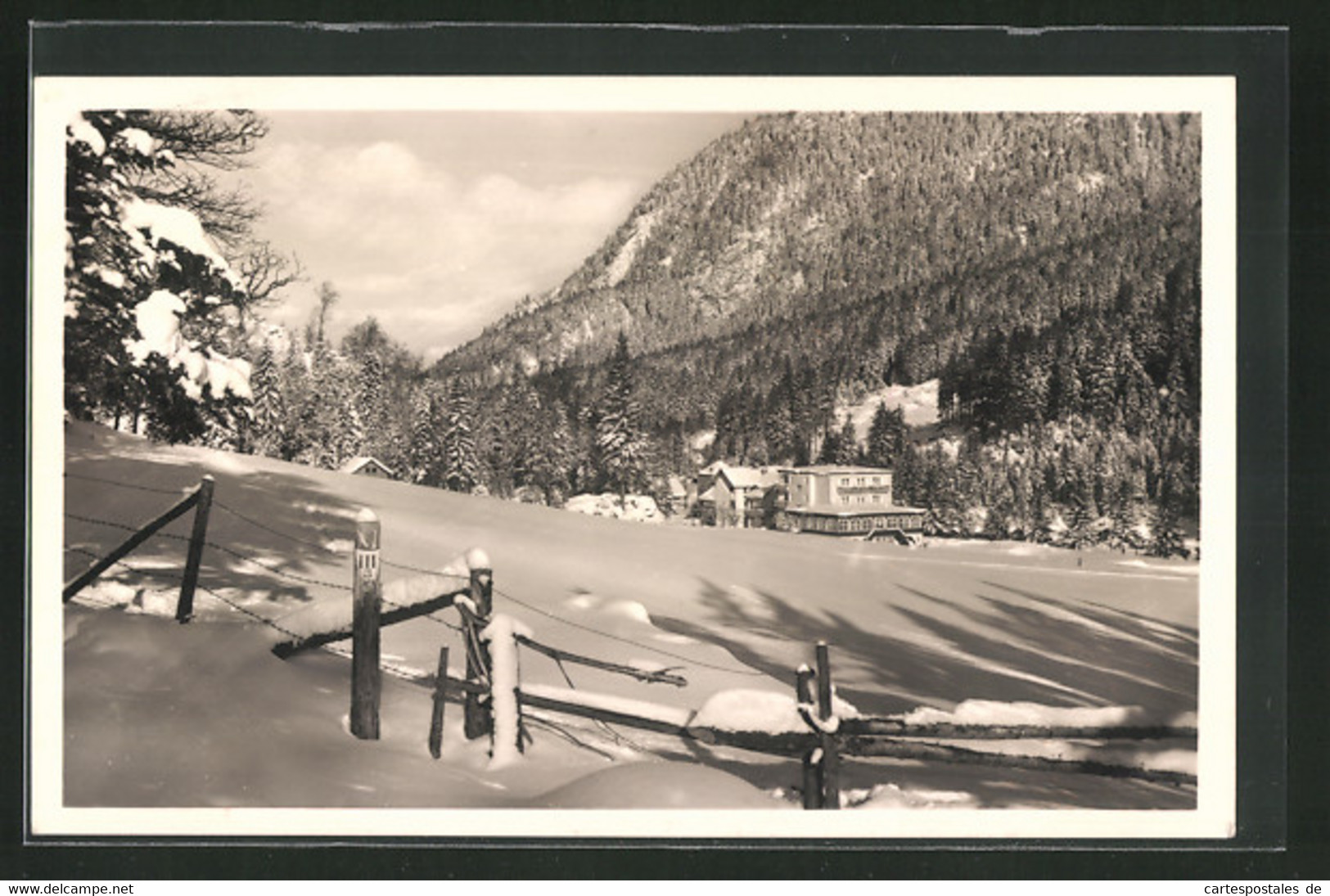 AK Bischofswiesen, Passhöhe Hallthurm Im Winter - Bischofswiesen