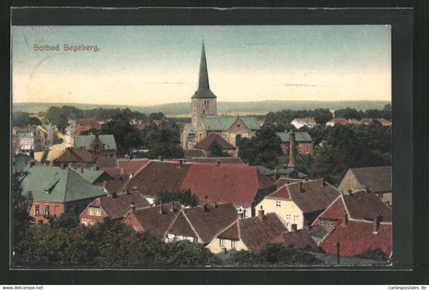 AK Segeberg, Blick über Die Dächer Des Ortes Zur Kirche - Bad Segeberg