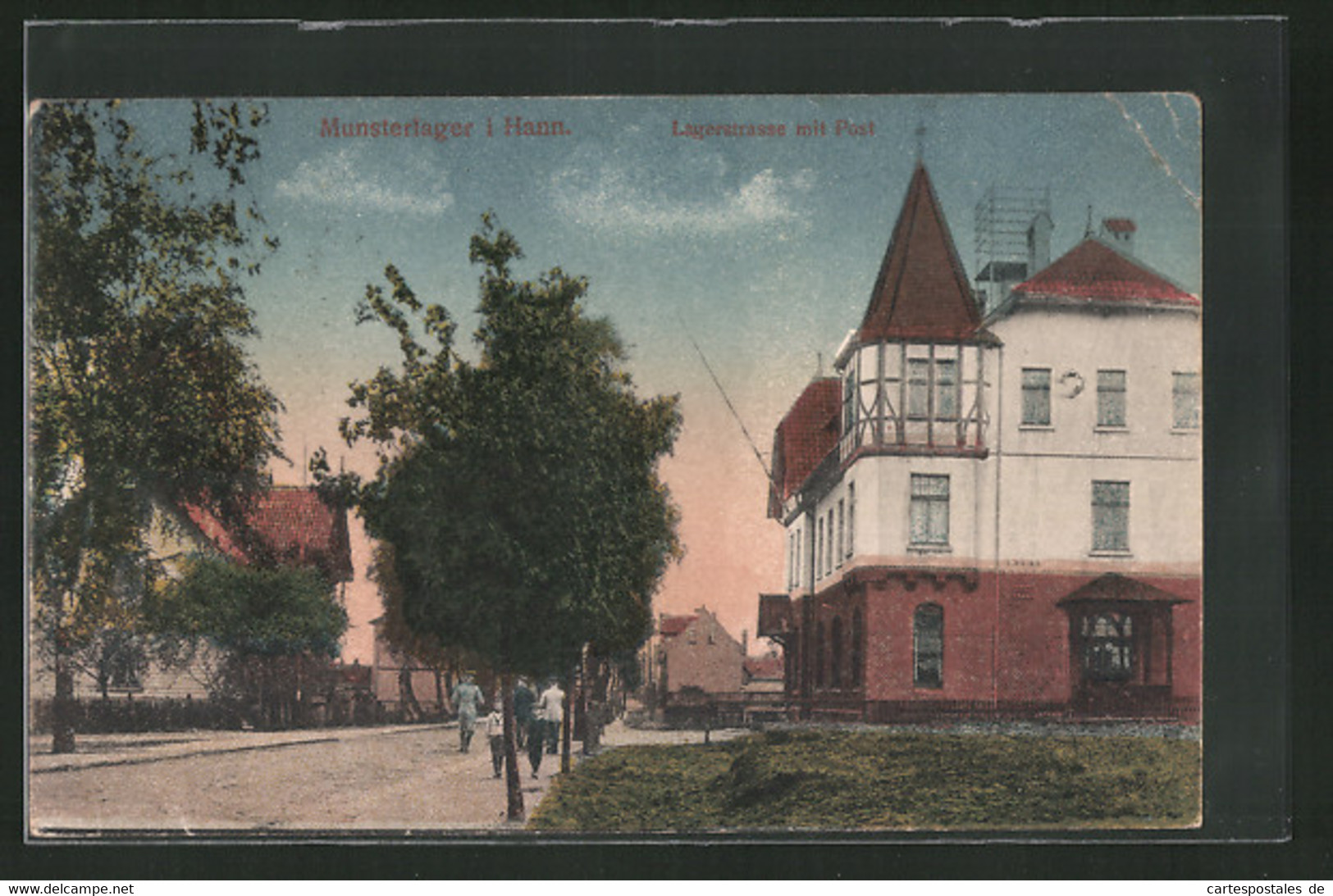 AK Munsterlager I. Hann., Lagerstrasse Mit Post - Munster