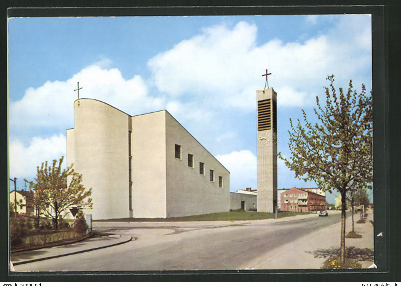 AK Dachau, Kath. Stadtpfarrkirche Heilig Kreuz - Dachau