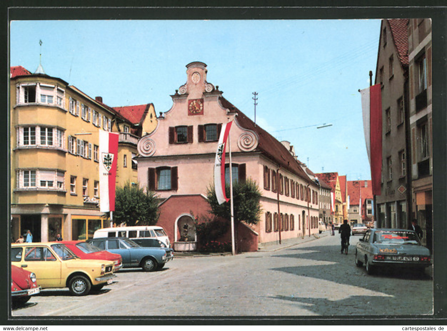 AK Aichach, Strassenpartie Mit Brunnen - Aichach