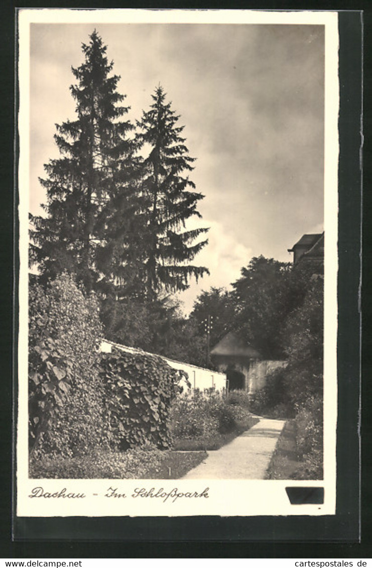 AK Dachau, Im Schlosspark - Dachau