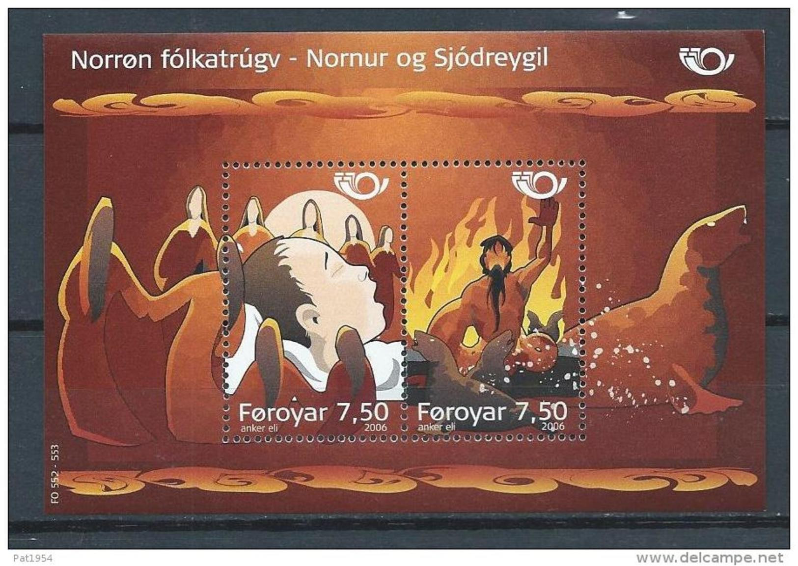 Féroé 2006 Bloc N° 20 (n°556/557) Neufs Norden Mythologie - Faroe Islands