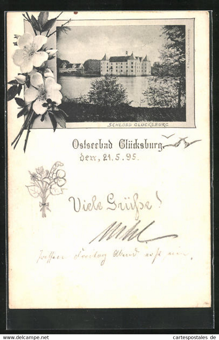 Vorläufer-AK Glücksburg, 1895, Schloss Von Der Seeseite - Gluecksburg