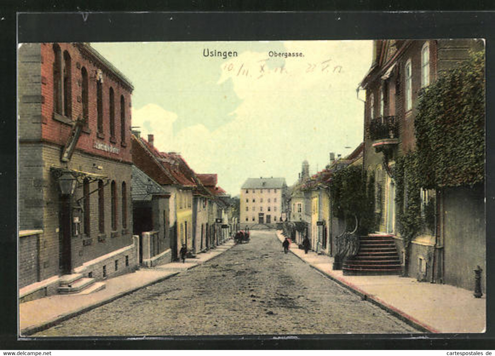 AK Usingen, Blick In Die Obergasse - Usingen