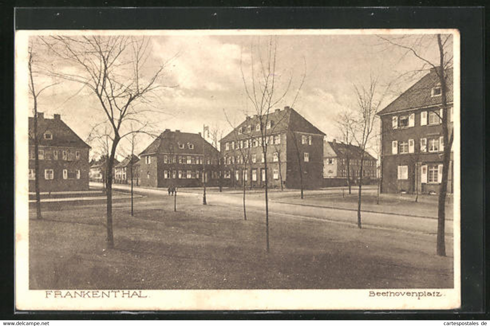 AK Frankenthal, Strassenpartie Am Beethovenplatz - Frankenthal