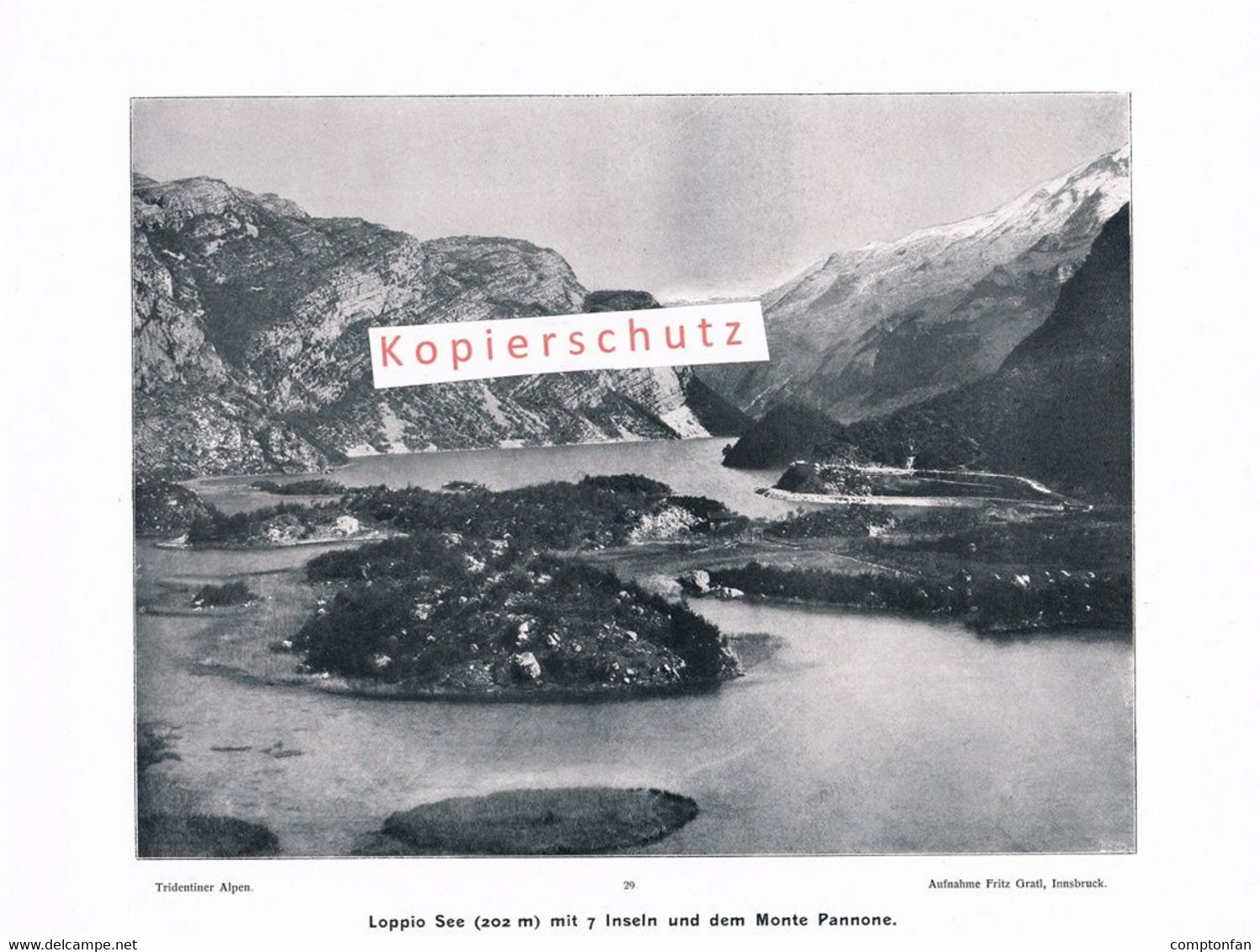 029 Fritz Gratl Loppio See Monte Pannone Gardasee Druck1904 !! - Andere & Zonder Classificatie