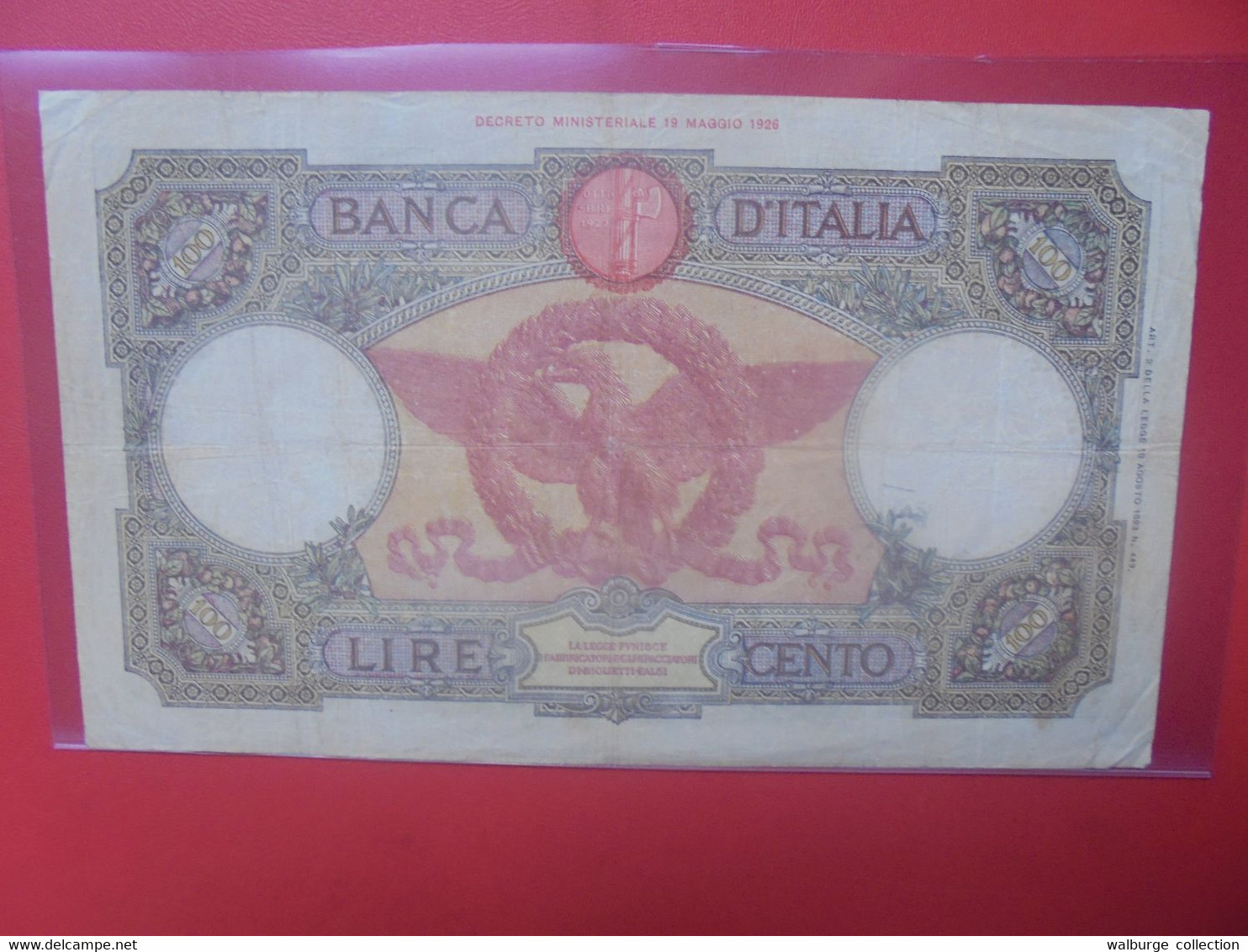 ITALIE 100 LIRE 1936 Circuler (B.23) - 100 Lire