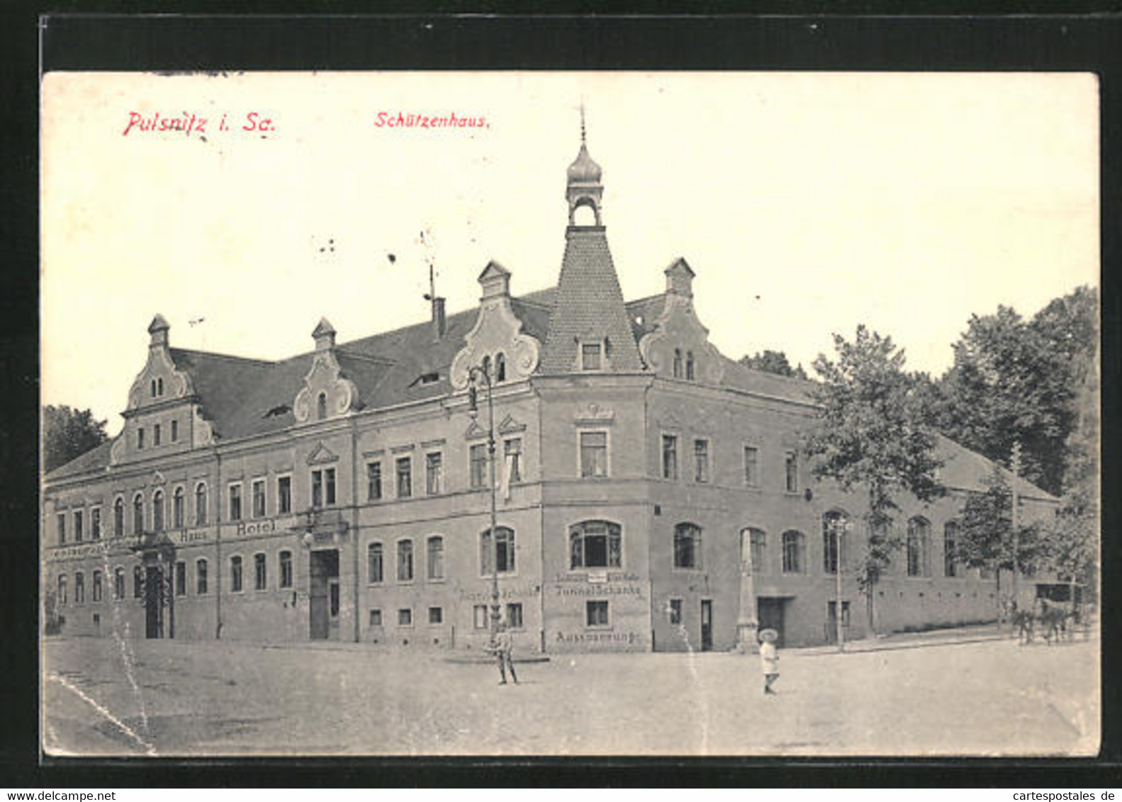 AK Pulsnitz /Sa., Restaurant Schützenhaus Mit Tunnelschänke - Pulsnitz