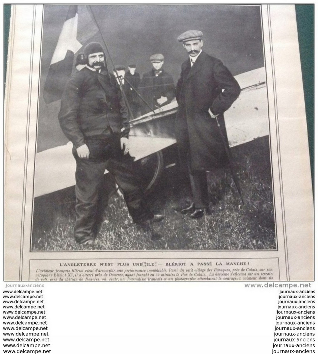 1909 L'ANGLETERRE N'EST PLUS UNE ÎLE - BLERIOT PASSE LA MANCHE - LA VIE AU GRAND AIR - 1900 - 1949