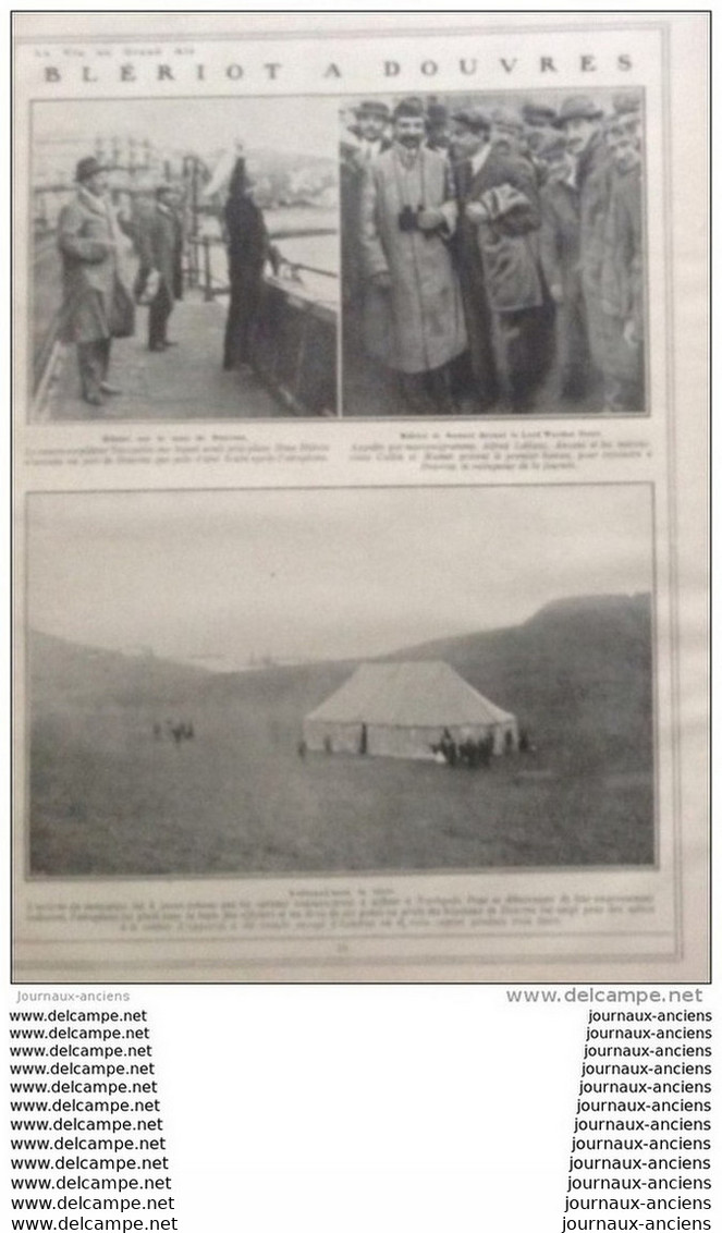 1909 L'ANGLETERRE N'EST PLUS UNE ÎLE - BLERIOT PASSE LA MANCHE - LA VIE AU GRAND AIR