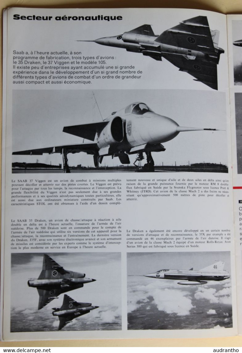 Ancienne Revue Voici SAAB Années 60 Aviation Militaire Viggen Draken Voiture SAAB 99 Et 96 Sonett 2 - Frans