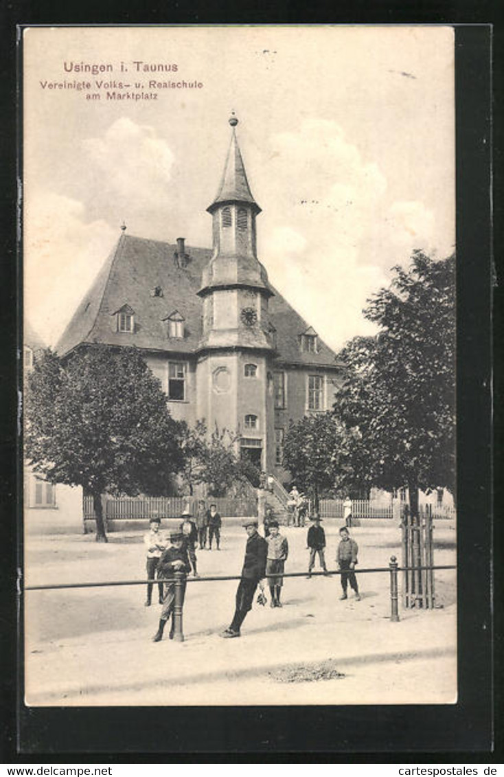 AK Usingen I. Taunus, Volks- Und Realschule Am Marktplatz - Usingen