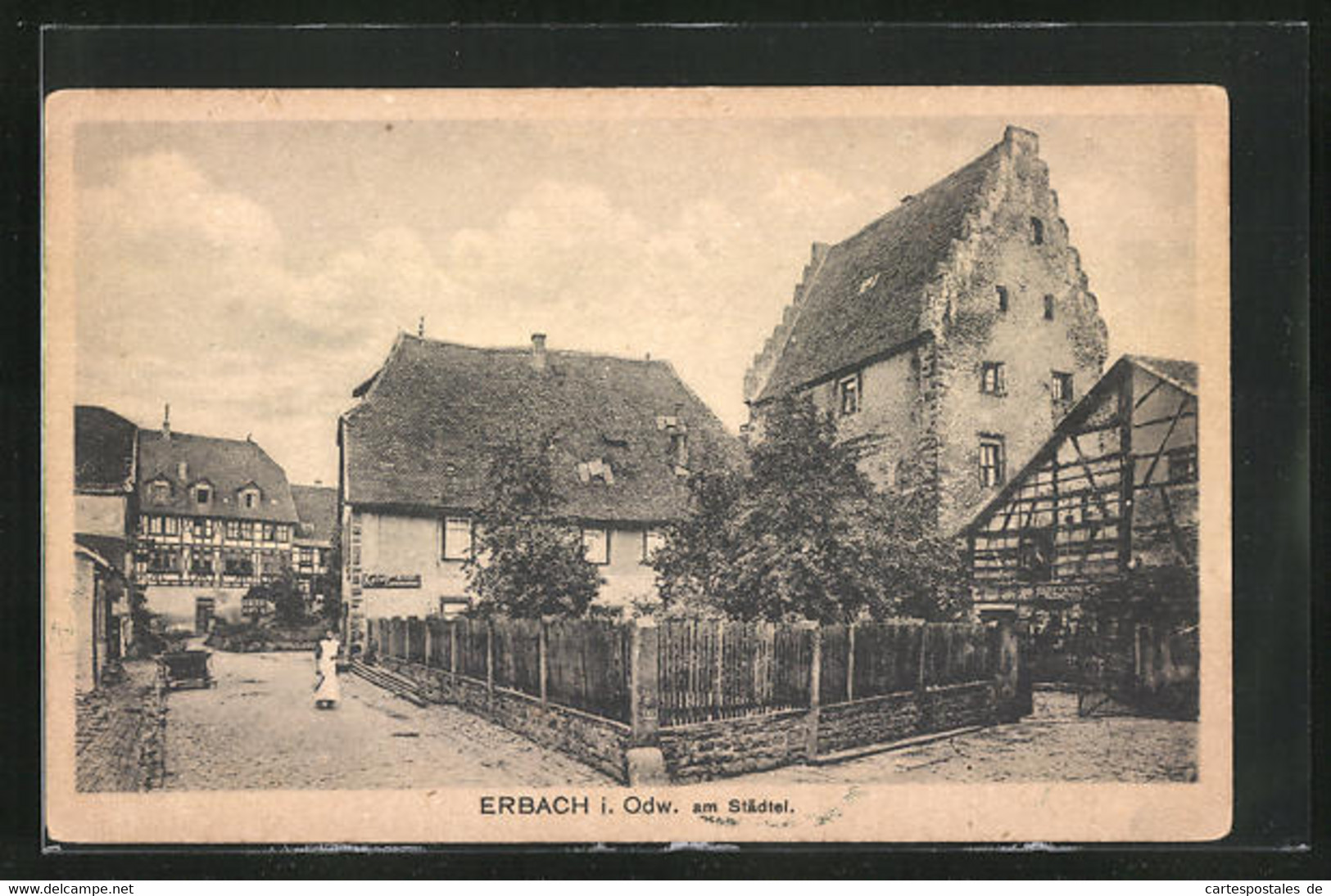 AK Erbach I. O., Strasse Am Städtel - Erbach