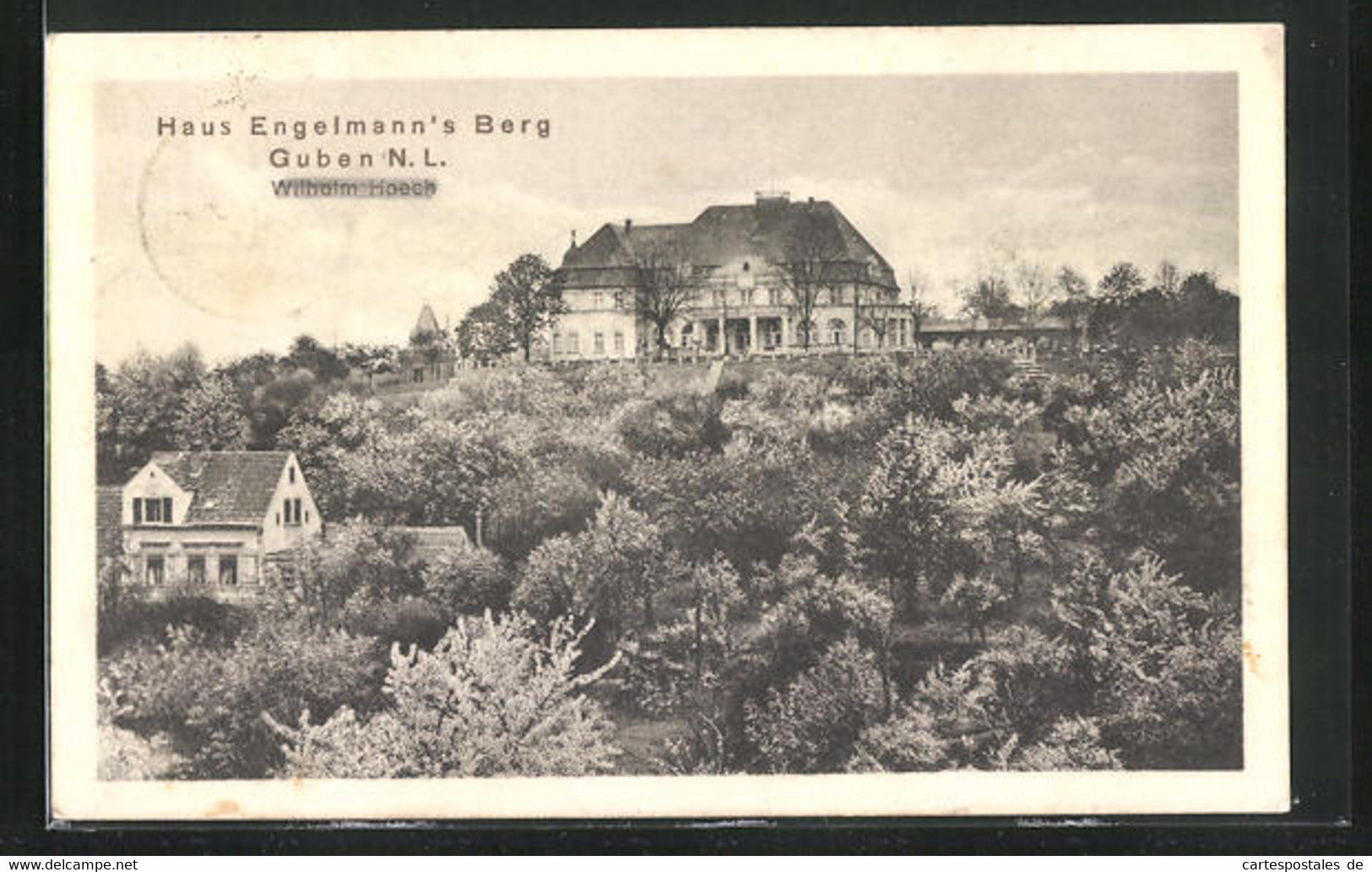 AK Guben, Hotel Haus Engelmann's Berg - Guben