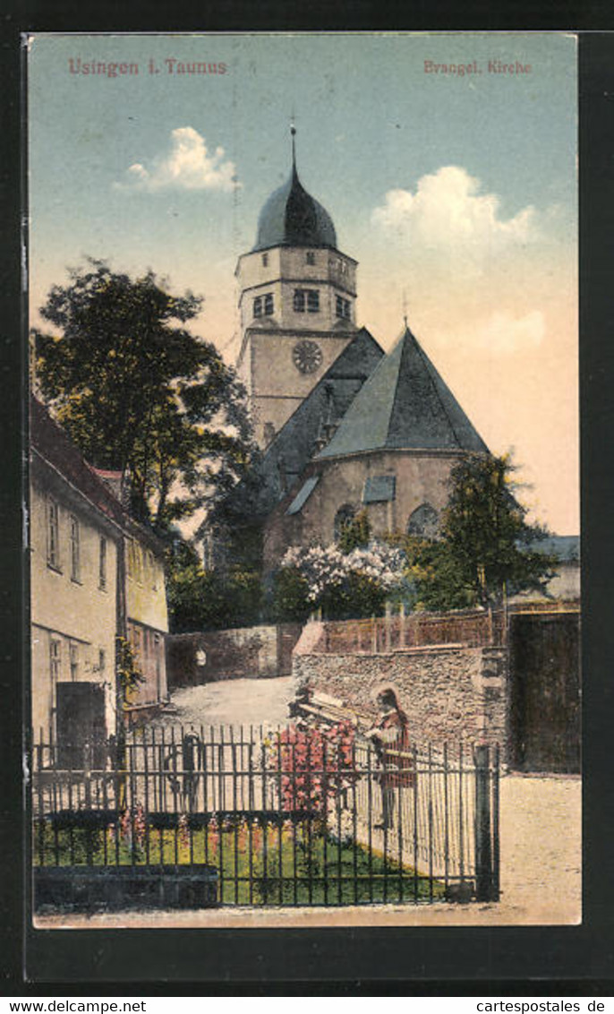 AK Usingen / Taunus, Evangelische Kirche - Usingen